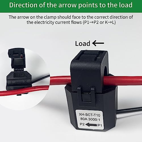 Power Consumption Monitor Real Time Electricity Meter with Clamp for Store Applications AC90‑250V