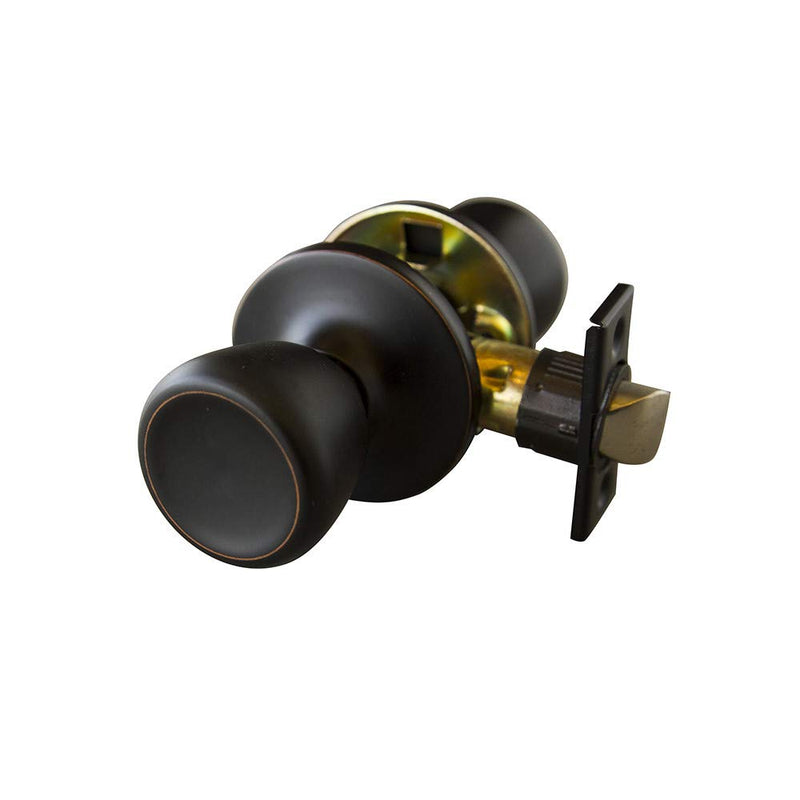 Design House 190520 Terrace Passage Hall and Closet Door Knob with Universal 6-Way Latch Oil Rubbed Bronze 2-Pack