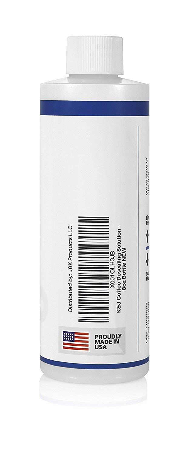 K&J Pemium Descaling Solution (6 uses) - Made in USA - Descaler for Keurig, Breville, Nespresso, Delonghi, Cuisinart, and all Coffee and Espresso Machines 8 Fl Oz (Pack of 3)
