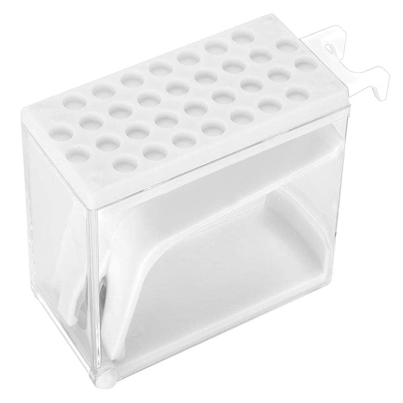 Press-on Dental Cotton Rolls Holder and Dispenser with Nonslip Base(Cotton Rolls Not Included), 4.7 x 3.8 x 1.9in(White)