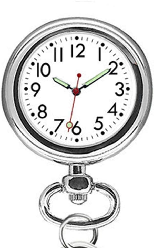 Nurse Watch Pocket Watch Keychain Pocket Watch Large Large Dial Luminous Quartz Unisex, Silver - NewNest Australia