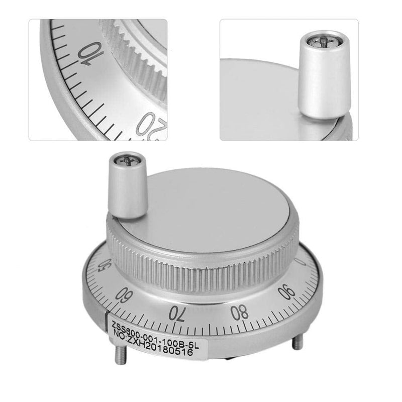 100PPR 6 Terminal Electronic Hand Wheel Manual Pulse Encoder for CNC System (White)