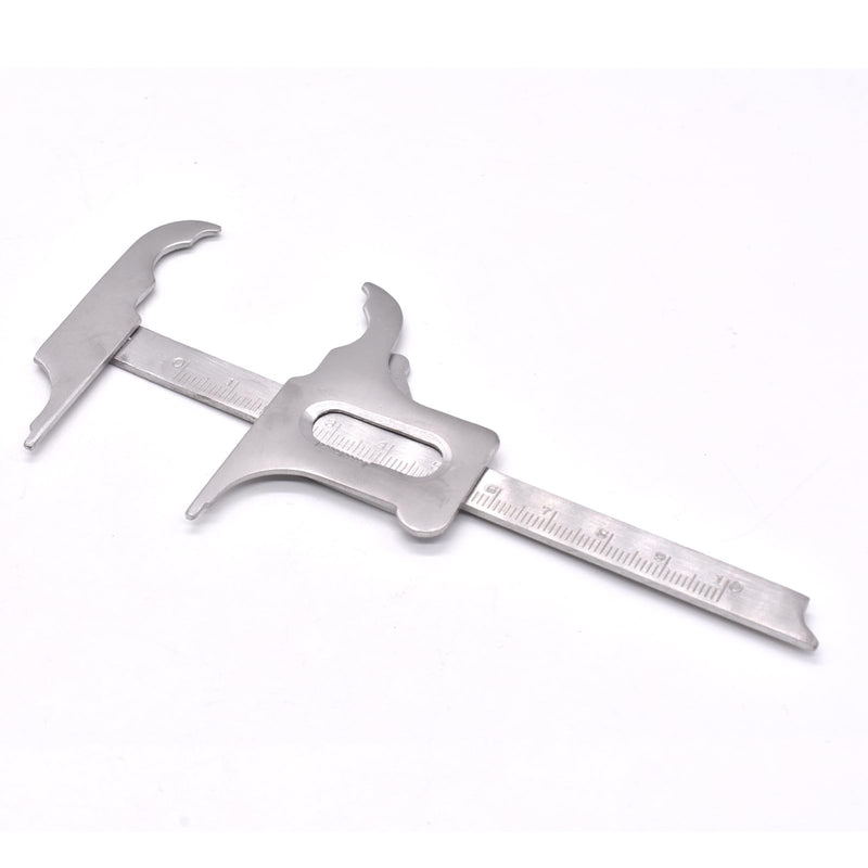 1 Pack Dental Vernier Caliper, Dental orthodontic Stainless Steel Measuring Ruler for Outer Diameter,Inner Diameter,Depth and Width Measurements,100mm/3.9Inch