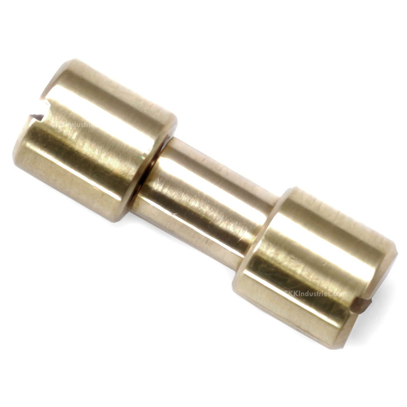 Corby Bolt Fasteners (10 Pack) with Step Drill for DIY Handles & Knife Handle Repair - USA Size (0.312 x 0.218 x 0.96 Inch) - (Brass) - for Full Tang Fixed Blade Knives Corby Bolt (0.312 x 0.218 x 0.96 Inch) (10 Pack)(Brass) + (1)(Step Drill)
