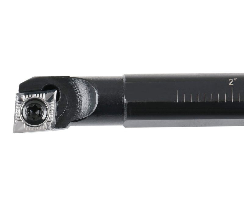 Accusize 1/2 in Rh Sclcr Indexable Boring Bar with CCGT Insert, P252-S501 | 7 in OAL, .600 in Min Bore, CCGT32.51-AKH01 Insert, Negative 5-Degree Angle