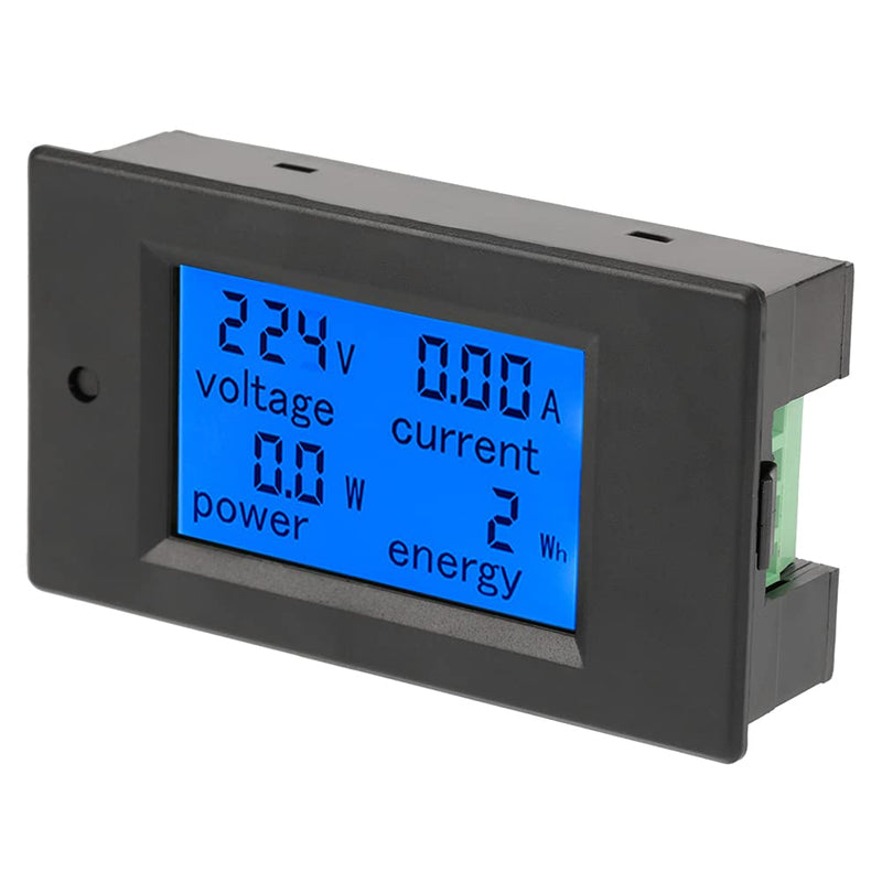 PZEM-061 Digital Power Meter, AC 80-260V 100A LCD Panel, Energy Consumption Monitor with Current, Voltage, Power Measurement, Backlight Display