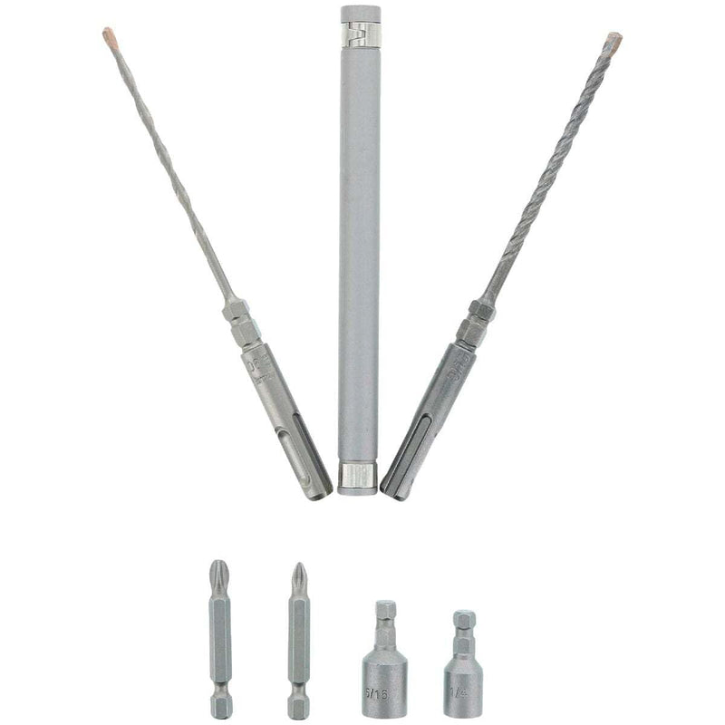 Diablo Rebar Demon Concrete Anchor Drive Installation Set - 9 Pieces | Ideal for Corded and Cordless SDS-Plus Rotary Hammers - With Magnetic Drive Sleeve - DMAPL9910-S9