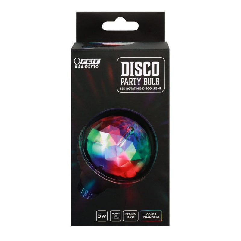 Feit Electric Multicolor Changing Disco Party LED Light Bulb, DISCO1/LED, A19, RGB, RGB Multicolor, 5.3" H x 3.15" D 1 Count (Pack of 1)