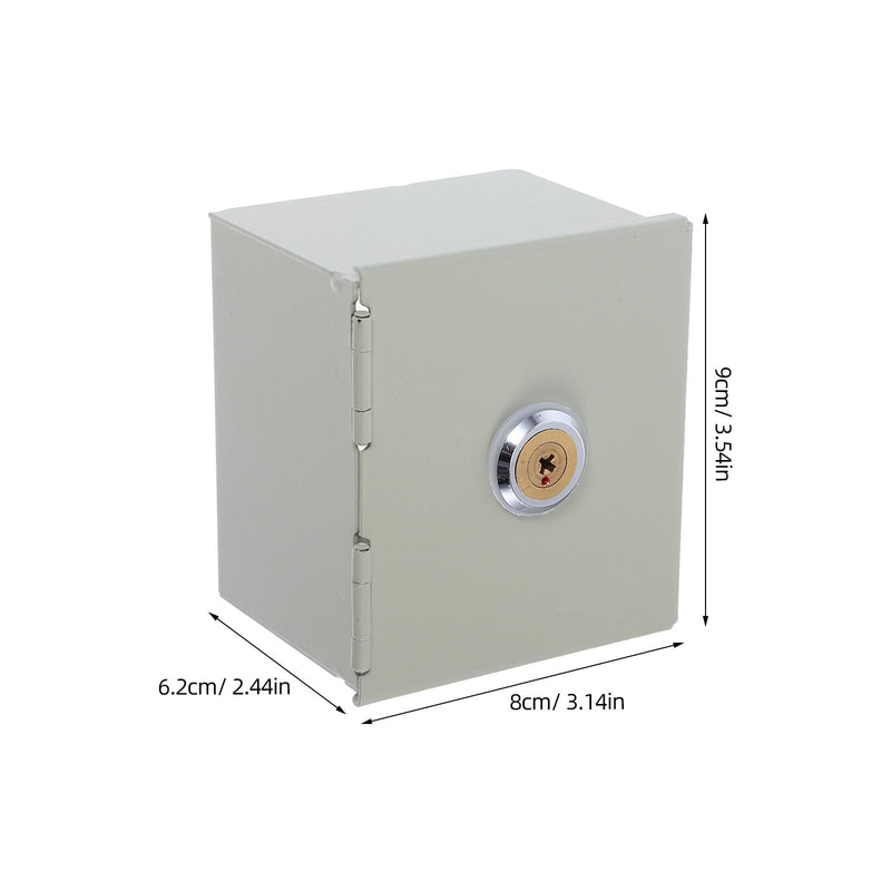 POPETPOP Weatherproof Outlet Cover Box with Key : Iron Baby Proof Electrical Outlet Cover for Indoor Outdoor Use - 86 Wall Plate Socket Protector, 3.54X3.14X2.44in