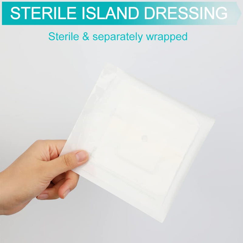 Feeding Tube Adhesive Wound Dressing Sponge Split Drain Bandage for Peg G J Supra-Pubic Incision Bordered Guaze Pad Off-Cut Catheter Stabilization Device Holder Post Surgery 4"X 4", Pack of 20 4"x4" Pack of 20