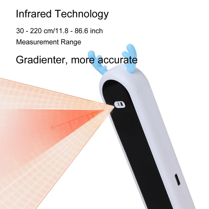 Smart Digital Height Measurement Tool Scale for Kids, Portable Infrared Body Height Stadiometer Measurement for Wall, Handheld Cordless Height Measuring Device for Children