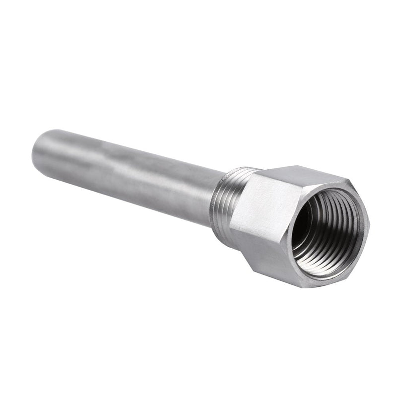 Oumefar 3PCS Thermowell, Stainless Steel Thermowell 1/2 inch NPT Threads Temperature Sensors, Thermometer Instruments Thermowell for Homebrew Brewing Beer Fermenter(3PCS)