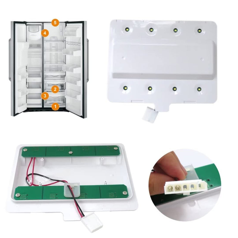 W11043011 Refrigerator LED Light Module Compatible for Whirlpool WRX735SDHW00 WRX735SDHZ00 WRX735SDHZ01 WRX735SDHZ01