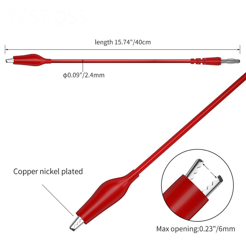 Test Lead Kit 25pcs 4mm Banana Plug to Alligator Clip Test Leads Kit Test Probes Back Probe Kit for Multimeter Automotive Diagnostic Testing Tools Set 8008 25pcs-B