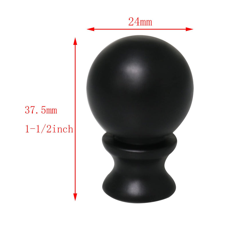1-1/2 Inch Lamp Finial Oil Rubbed Black Steel Ball Knob Lamp Shade Finial Lamp Shades Finials Cap Knob Lamp Decoration for Lamp Harp Holder