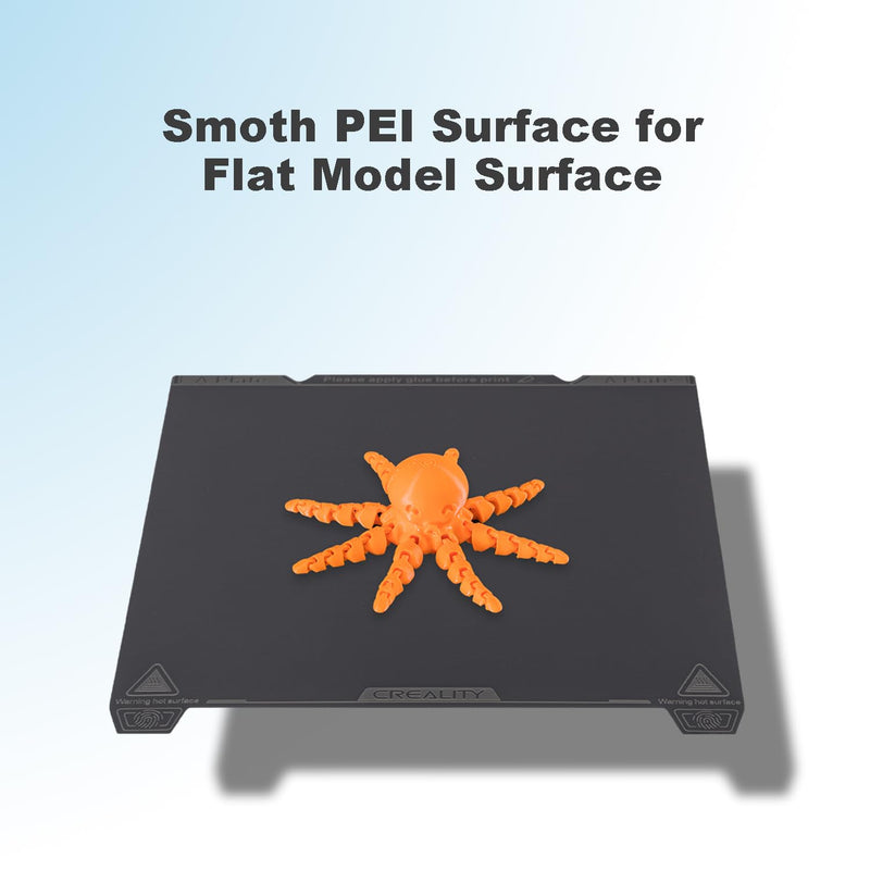Creality K1C Smooth Build Plate PEI Sheet,235x235mm Flexible Spring Steel Plate Print Platform for Ender 3 S1/ Pro,Ender 3 Neo,Ender 3 V2 Neo,Ender 5 S1,Ender 3 V3 SE,Ender KE K1C,K1 Smooth+Soft plate