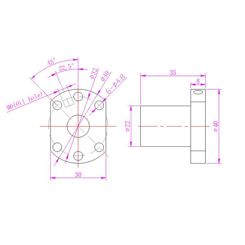 Ball Screw SFU1204（Diameter 12mm Pitch 4mm）Length 300mm with Metal Nut for CNC Machine Parts