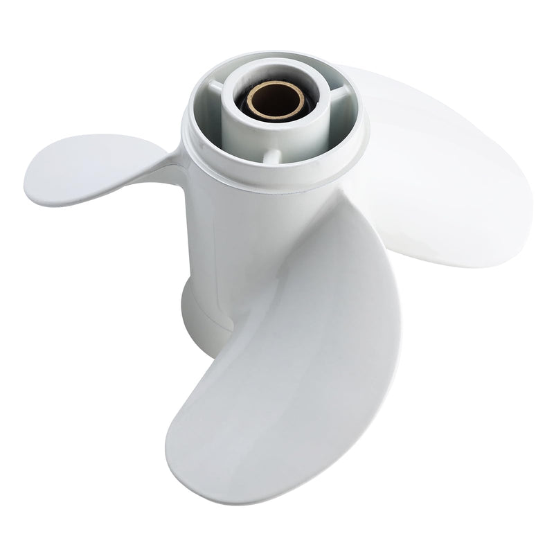 NovelBee 9 7/8X12-F Aluminum Propeller for Yamaha F20 F25 25HP 30HP Motor | 9-7/8X12 F Pro,Boat Propeller,Outboard Motor Propeller,Aluminum Alloy,3-Blade;10 Spline;RH