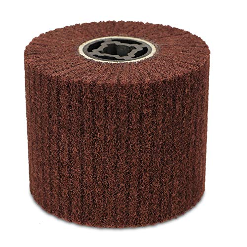BHA Surface Conditioning Finishing Drum, 4.5" x 4" with 3/4" Quad Keyway (120 Grit) 120 Grit