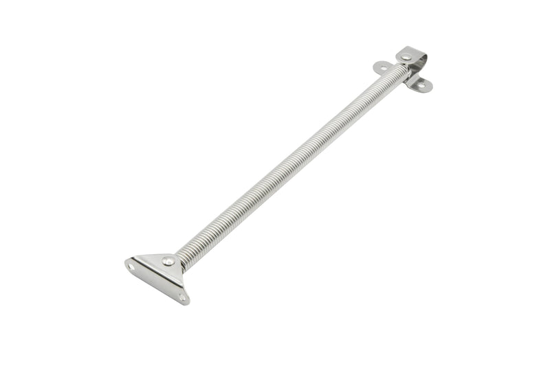 Vinland Marine 304 Stainless Steel Hatch Support Spring 8-2/5" & 10" w/Retaining Cable, Porthole Cabinet Spring Arm Boat Door Hatch Lid Support Boat Windshield Support Stay Adjuster Boat Tackle Hatch Triangular end plate, no cable, 1 Unit