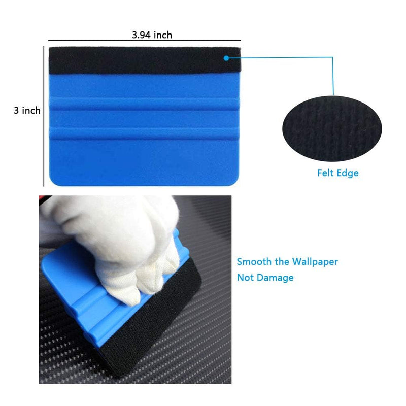 Wallpaper Smoothing Tools Kit for Wallpaper Paste Wallpaper Tools include Felt Seam Roller Squeegee Tape Measure, Craft Knife