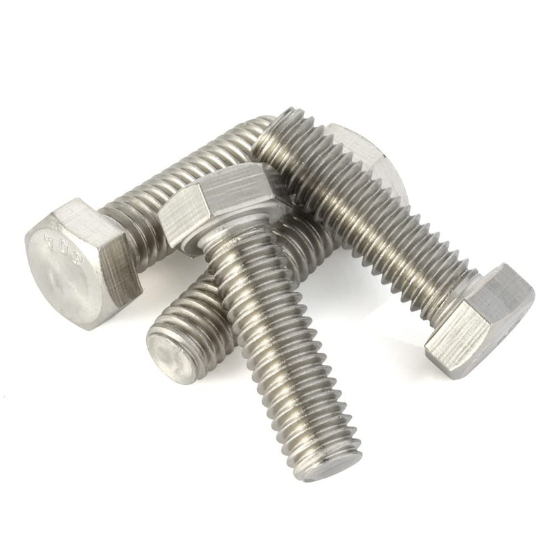 5/16-18 x 1" (1/2" to 6" Available) Hex Head Cap Screw Bolts, External Hex Drive, Stainless Steel 18-8 (304), Full Thread, 25 PCS 5/16-18 x 1"