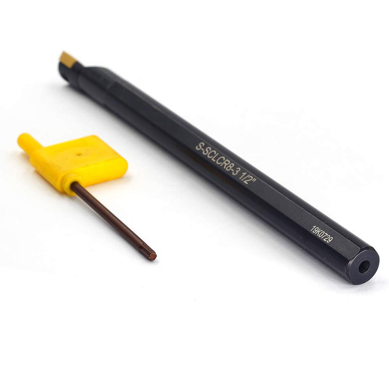 OSCARBIDE 1/2'' x 7''Indexable Boring Bar,Right-Hand Sclcr Boring Bar with Carbide Insert CCMT09T304(CCMT32.5),1 Piece