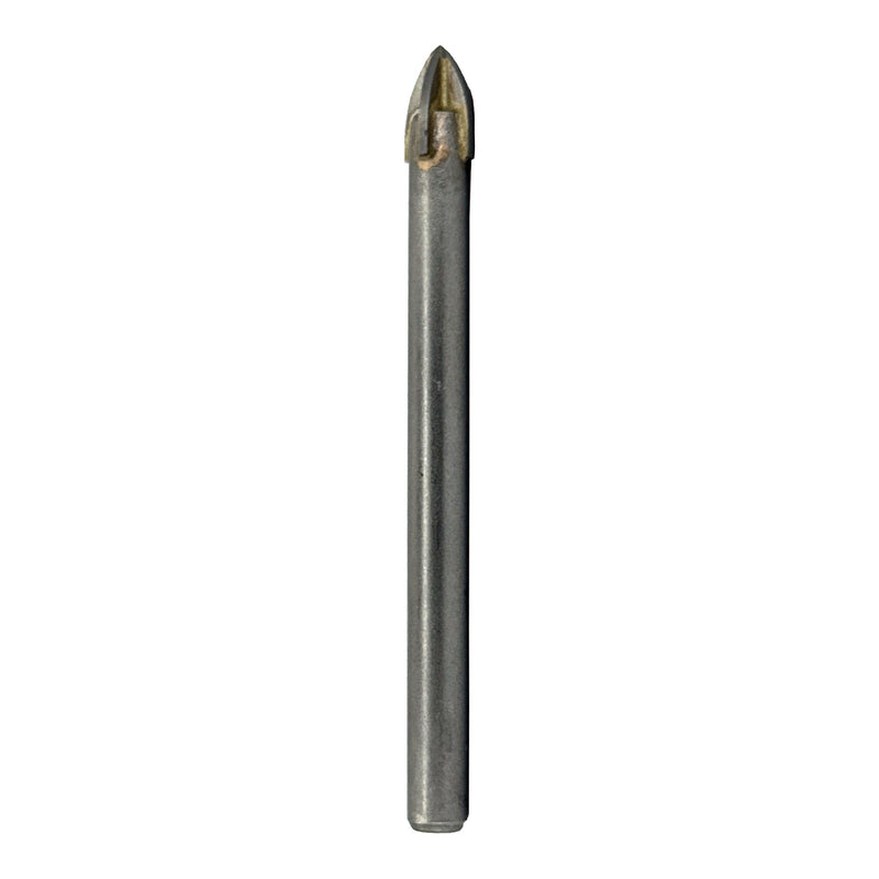 Drill America 5 Piece Carbide Tipped 4 Flute Glass & Tile Drill Bit Set, Sizes 1/8" - 3/8"