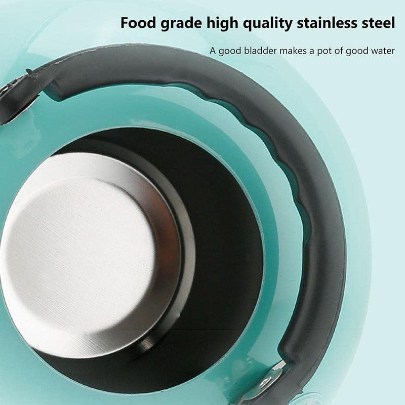 3L Tea Kettle, Stainless Steel Whistles Camping Bottle, Lightweight Teapot Camping Trips Hiking Cooking Grilling (Sky Blue)