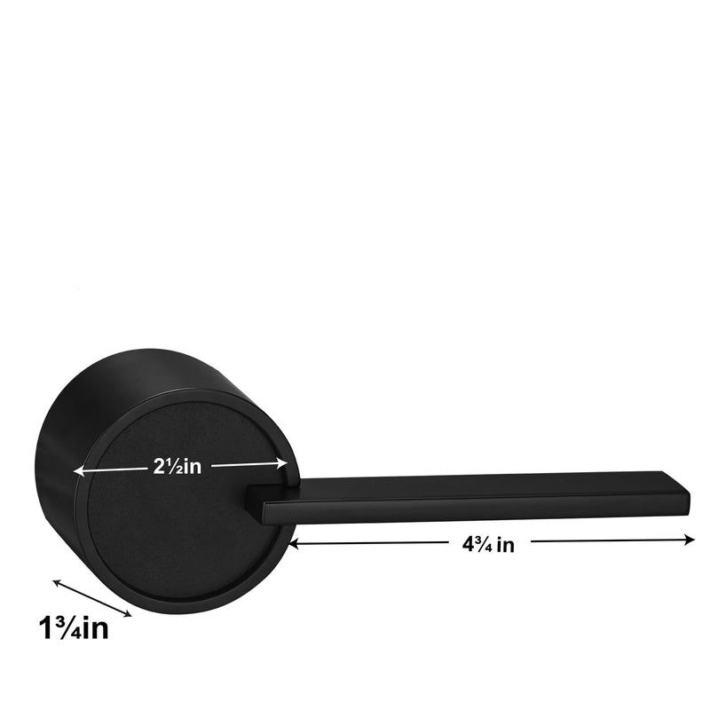 Berlin Modisch Zero Gravity Urban Series Entry Lever Door Handle Lock and Key Locking Lever Set [for Front Door or Office] Reversible Heavy Duty – Iron Black Finish Entry [lock with keys]