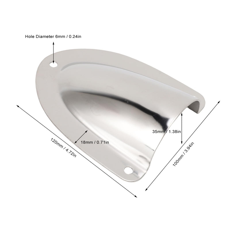 Aramox Marine Clamshell Vent Cover, Stainless Steel Wire Cable Cover for Boats, 4.72 x 3.94 x 1.38 in