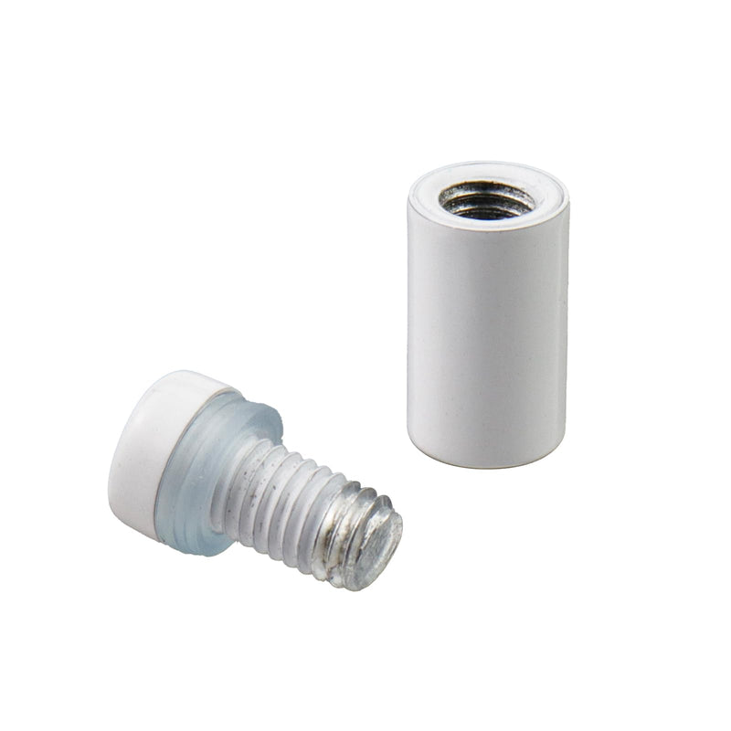 8Pcs Sign Standoff Screws 0.47 x 1.1 Inch Advertising Mounting Screws Stainless Steel Standoff Glass Nail Picture Frame Hardware, White 0.47 x 1.1 Inch(White)