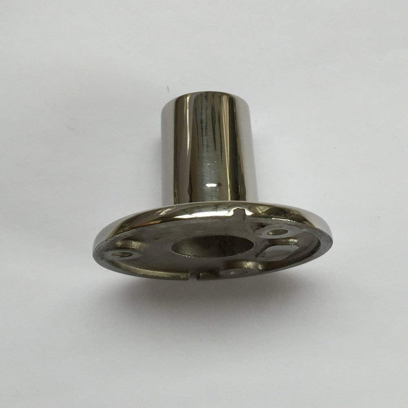316 Stainless Steel 90 Degree Boat Deck Handrail Rail Fitting Round Base for 1" Tube,Silver (Pack of 2) 1 Inch (Pack of 2)