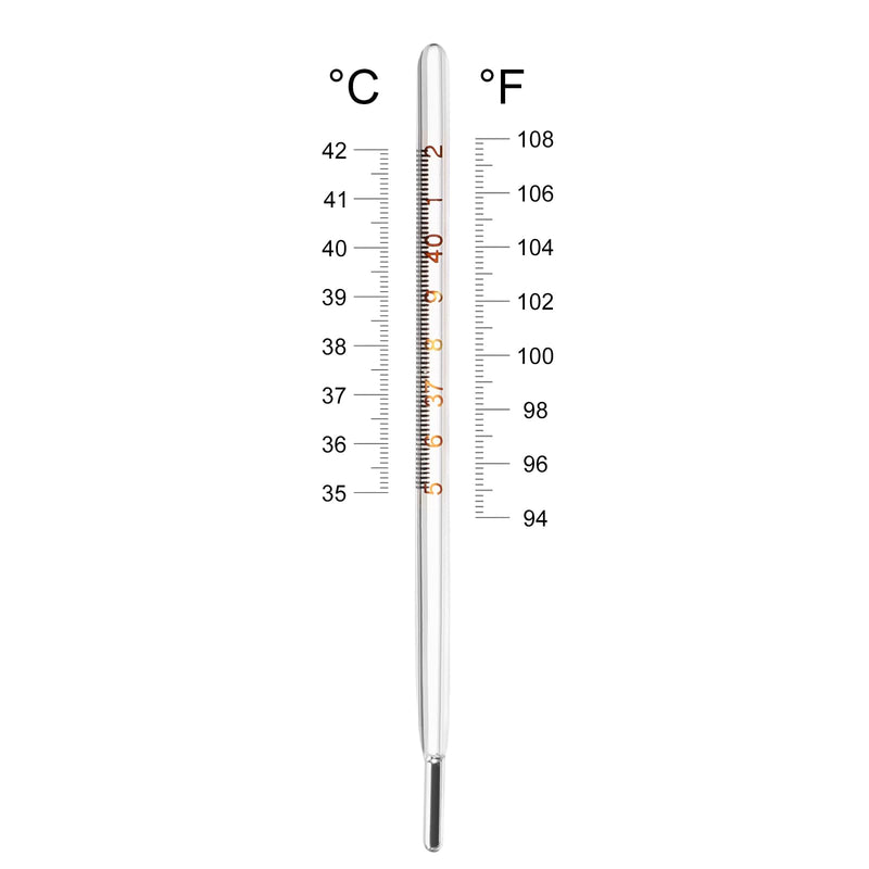 MAGICLULU 1Pc Glass Oral Temperature Adult Free Clinic Armpit Fast Reading Fever Indicator(Single Scale)… ℃