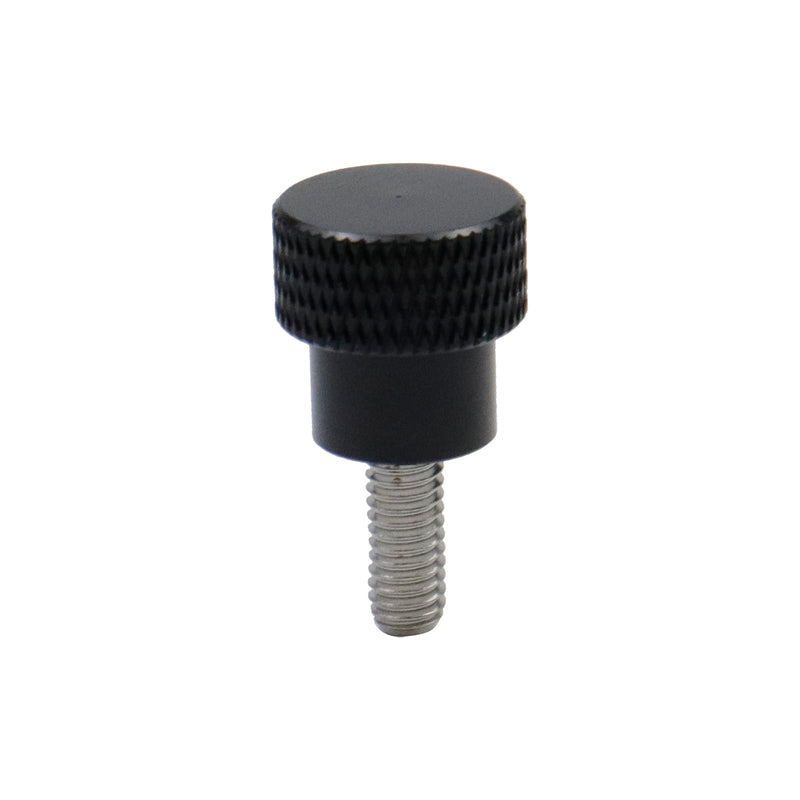 6 Pcs M4 0.39"(10mm) Threads High Head Knurled Thumb Screws Knobs Aluminum Alloy Red Knurled Shoulder Flat Tip Thumbscrew, Black 0.39"(10mm) Threads length