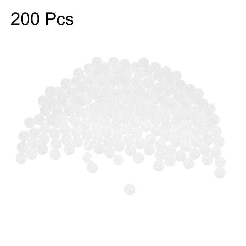 uxcell 200pcs POM Bearing Balls 4.5mm Solid Plastic Bearing Balls, Precision POM Balls 200