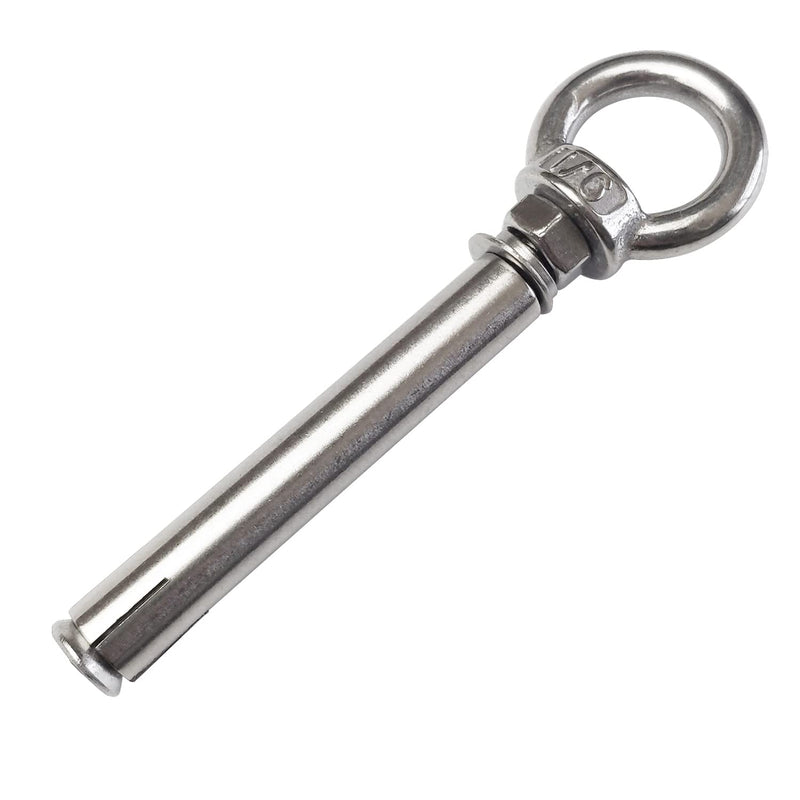 Expansion Bolts Anchor Bolt 5 Pack M6*80mm 304 Stainless Steel Expansion Screws Bolts Eyes Ring Fastener Wall Concrete M6*80