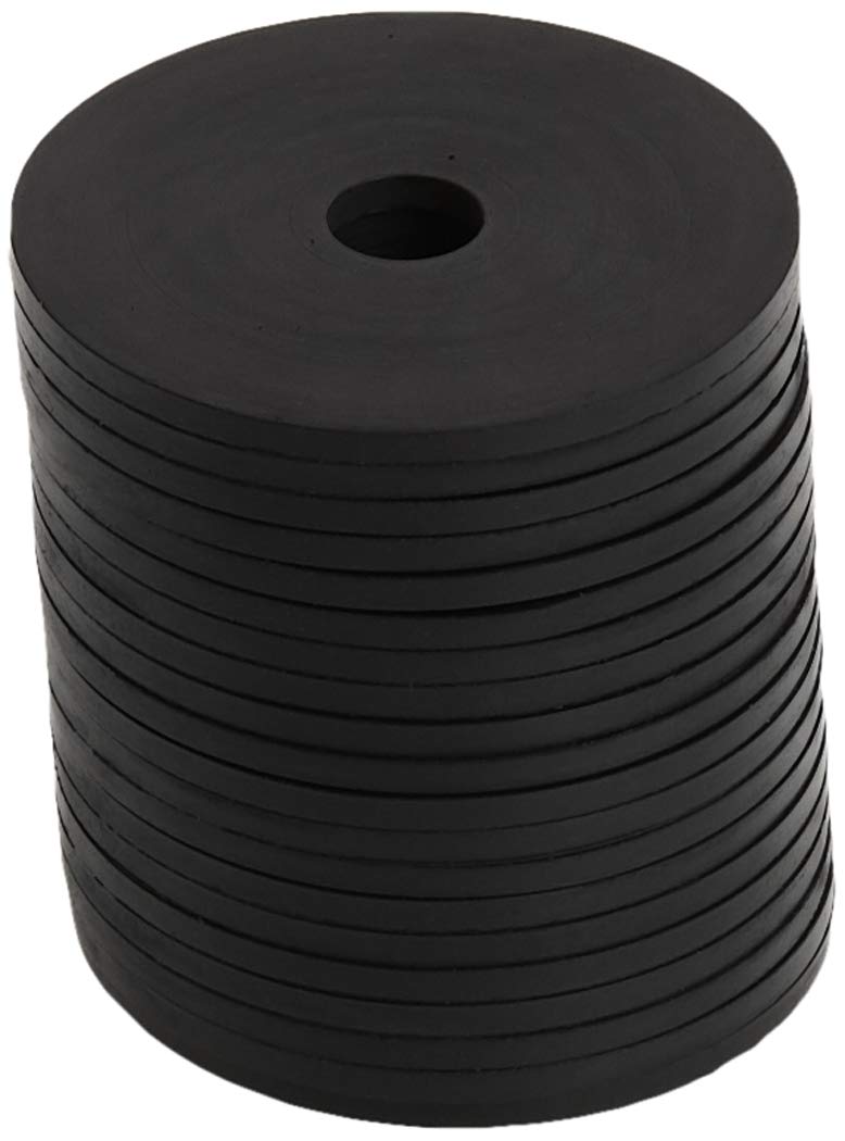 Hillman 2862 1/4-Inch Neoprene Fender Washer, 20-Pack , Black , 1/4" x 1-1/4" x 1/16"