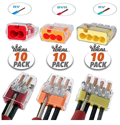 Ideal in-Sure 2-Port x10, 3-Port x10, 4-Port x10, Non-Twist Connector for Solid, Stranded, and Tin Bonded Wire
