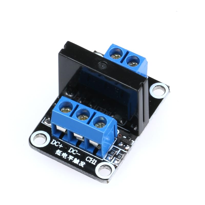 2Pcs 5V 2A Solid State Relay Module 1 Channel Low Level Trigger 250V2A SSR Durable DIY AC Solid State Relay Board with Fuse for Arduino