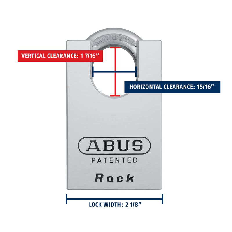 ABUS 83CS/55-300 Schlage Rekeyable Chrome Plated Brass Padlock, Zero Bitted Silver 1