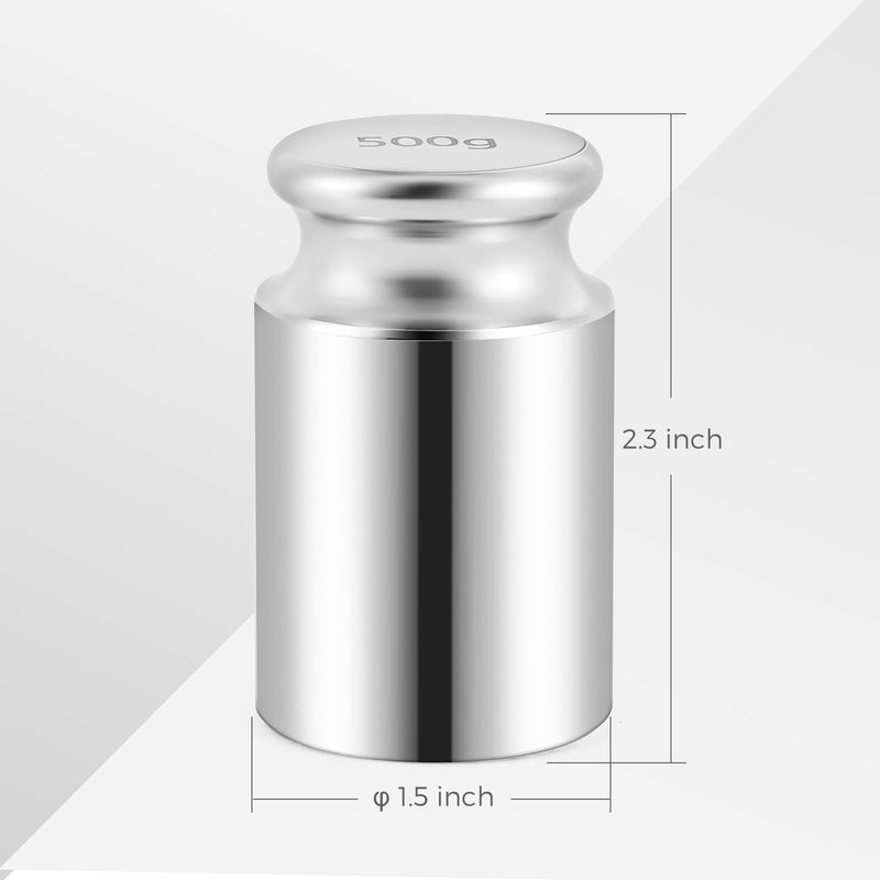Bonvoisin500g Calibration Weight for Digital Scale, Class M1, Carbon Steel, Chrome Finish (500g) 500g