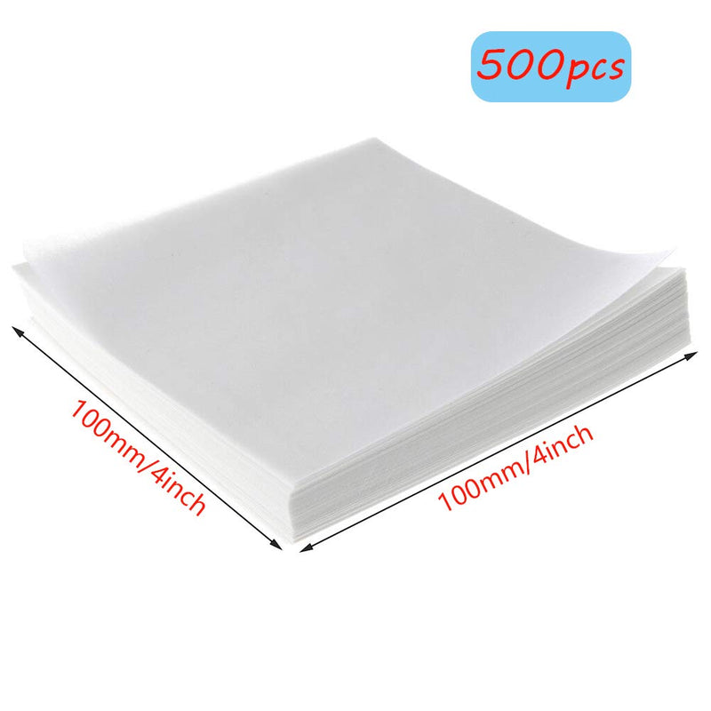 Weighing Paper 500pcs, 4 x 4 Inches Laboratory Sample Weighing Paper, Non-Stick Non-Absorbing, High-Gloss for Scale Measurement Samples Transfer 4 x 4 Inch -500sheet