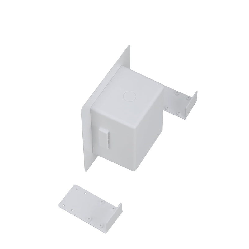 Oatey 39260 Wall Box with Plastic Louvered Faceplate Air Admittance Valve, White