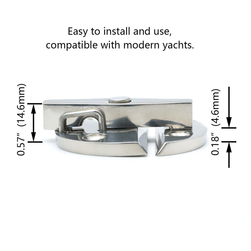 Marine 316 Stainless Steel Boat Door Hatch Twist Catch Latch(2 Pcs) | Hardware Accessories