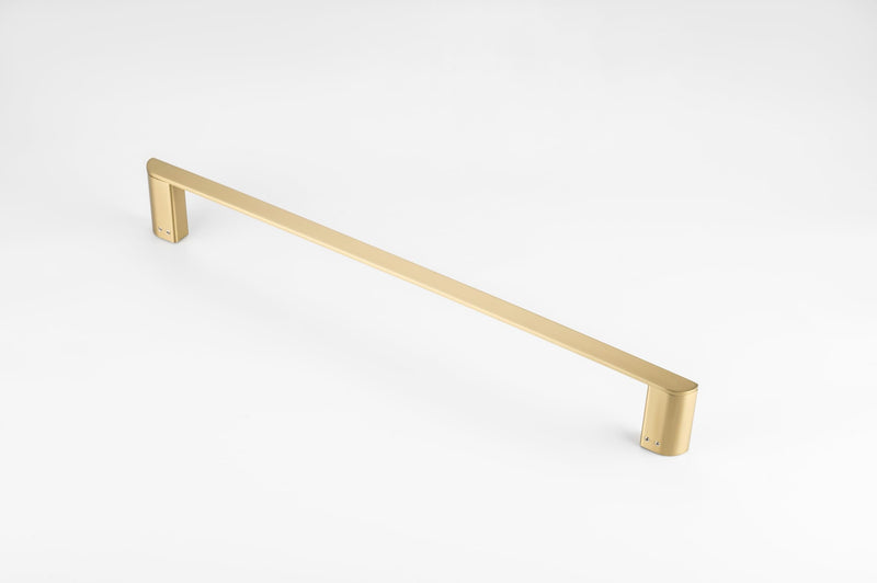 Wall Mounted Towel Bar - Mogule Series, Zinc Alloy and SUS201 Bathroom Towel Holder for Kitchen, Laundry, RV, Gym, Cabinets, Yachts, Heavy Duty, Rust-Resistant Towels Rack Hanger - (Brush Gold) Brush Gold