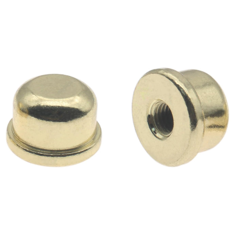 2 Pcs Solid Lamp Finials Caps 1/4-27 Lamp Finial Knob Lamp Accessories Tapped of Tops for Lamp Shade Holder Harp (Gold) Gold