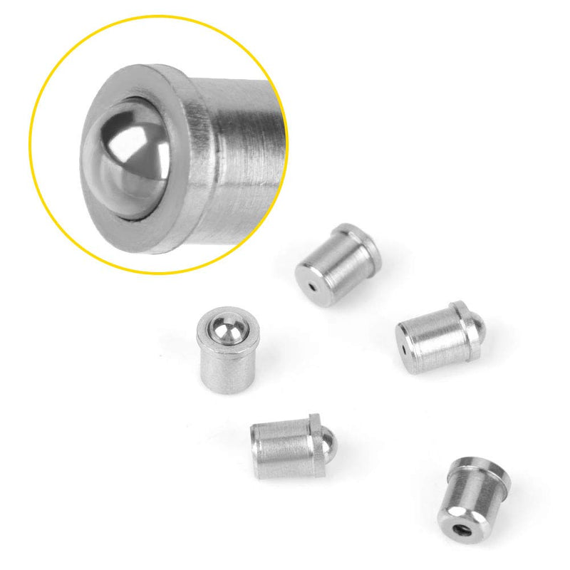 20pcs 304 Ball Plunger, Stainless Steel Positioning Beads Screw Spring Smooth Ball Plunger (? 4x5)