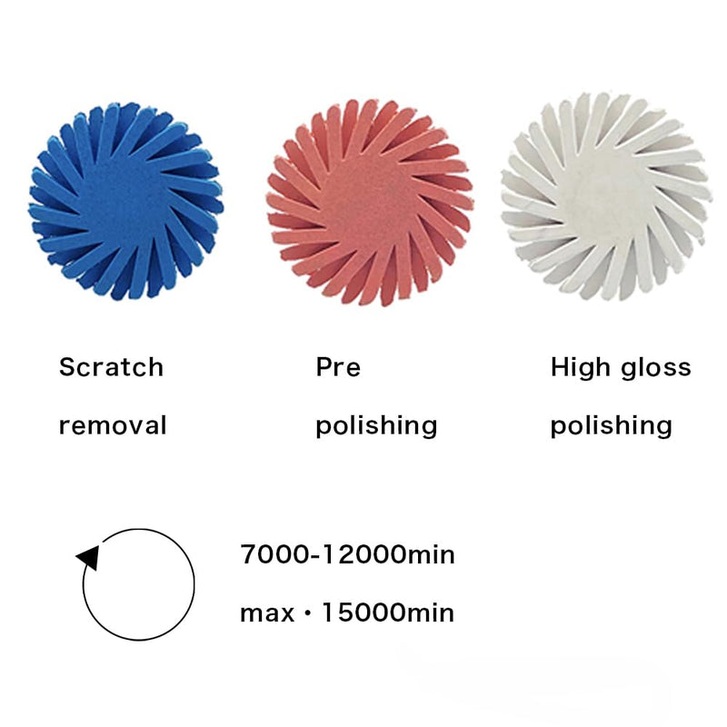 Dental Polishing Disc, 6pcs / Set 3 Colors Mixed Resin Polishing Disc Kit Dental Composite Spiral Flex Brush Brushes