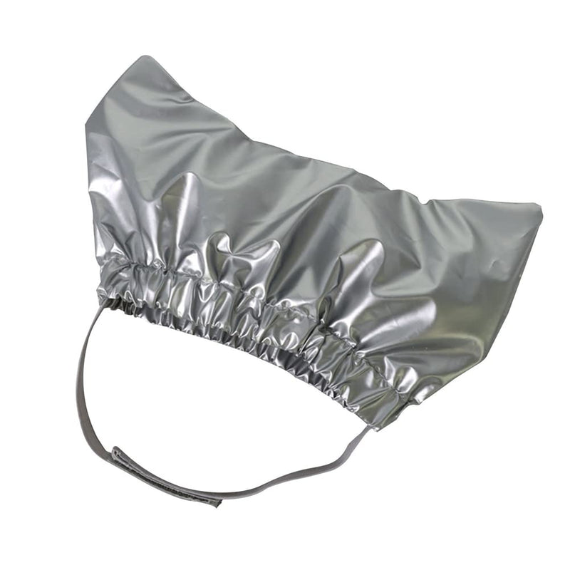 Pet Shower Cap - Waterproof Reusable Bath Ear Covers with Adjustable Strap Prevent Water in Ears Elastic Headgear for Cat Dog Kitten Puppy (S (10.2''-13.4''), Silver) S (10.2''-13.4'')